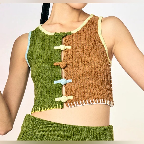 New dead stock Color block sweater vest - Picture 2 of 7